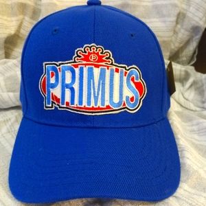 Blue Primus hat, Primus Patch PERMANTLY STITCHED to hat